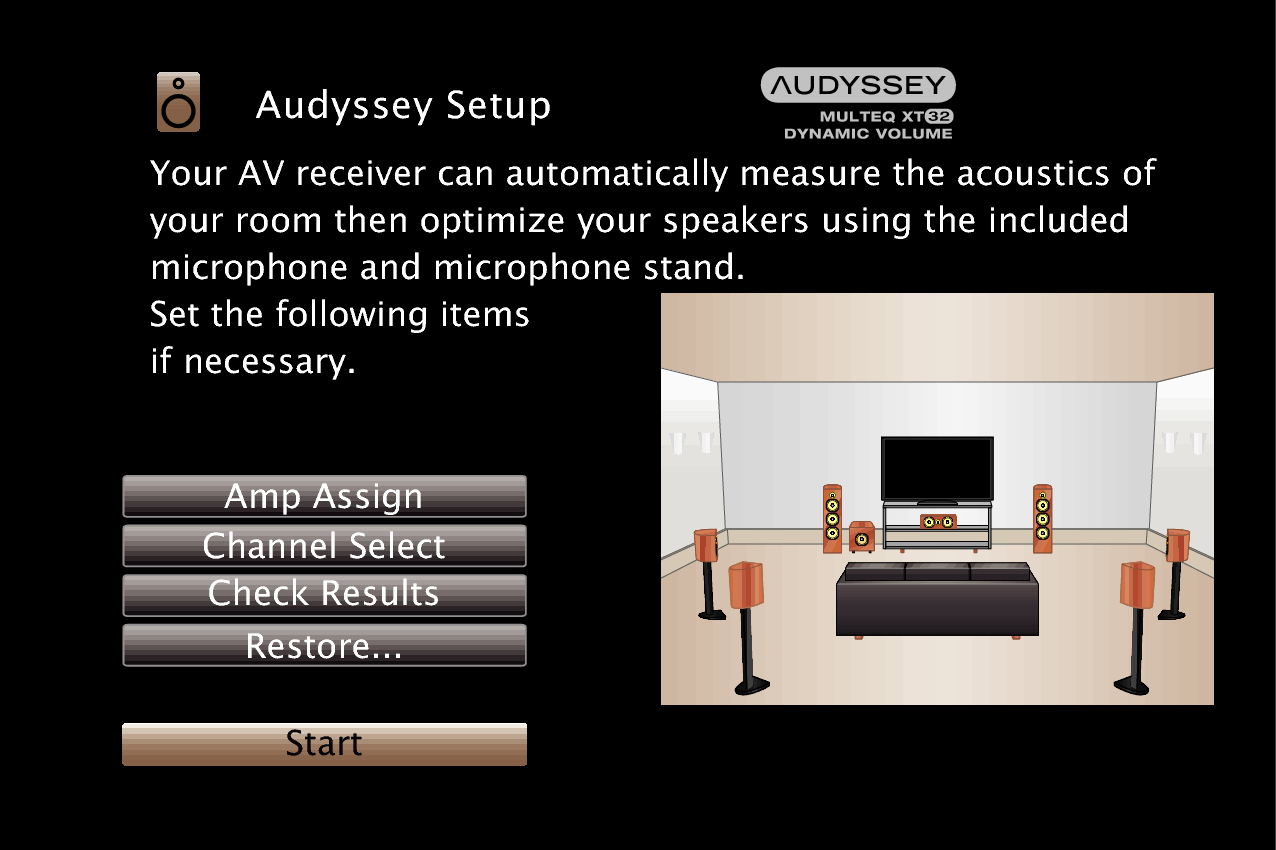 GUI AudysseySetup3 MultEQ XT32 Mz